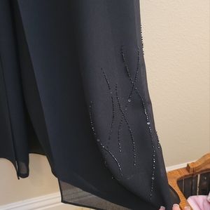 Flowy pants with glass beading